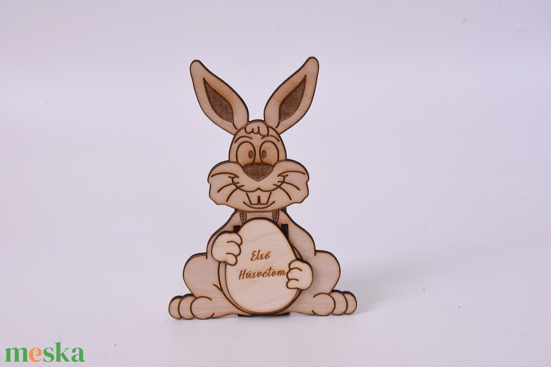 Gravírozott húsvéti nyuszi csokitartó - Első húsvétom - ünnepi díszek, dekorációk - húsvéti díszek és dekorációk - húsvéti asztaldíszek - Meska.hu