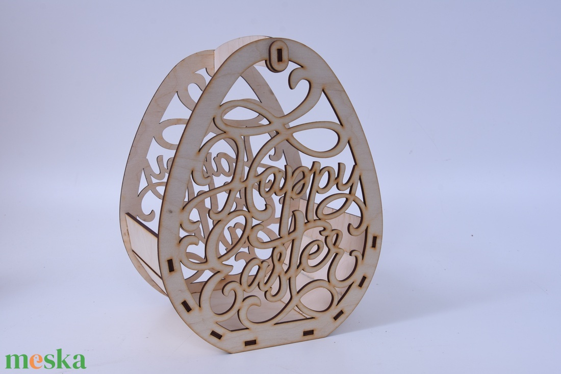 Gravírozott húsvéti kosár - ünnepi díszek, dekorációk - húsvéti díszek és dekorációk - húsvéti asztaldíszek - Meska.hu