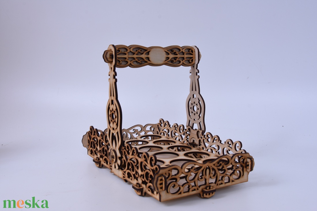 Gravírozott húsvéti kosár - ünnepi díszek, dekorációk - húsvéti díszek és dekorációk - húsvéti asztaldíszek - Meska.hu