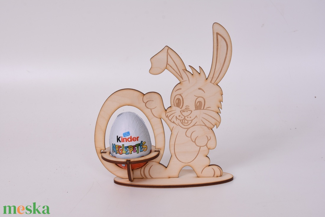 Gravírozott húsvéti nyuszis tojástartó - ünnepi díszek, dekorációk - húsvéti díszek és dekorációk - húsvéti asztaldíszek - Meska.hu