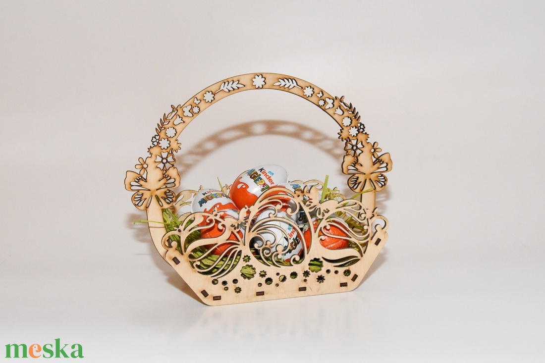 Gravírozott Húsvéti kosár - ünnepi díszek, dekorációk - húsvéti díszek és dekorációk - húsvéti tojástartó - Meska.hu