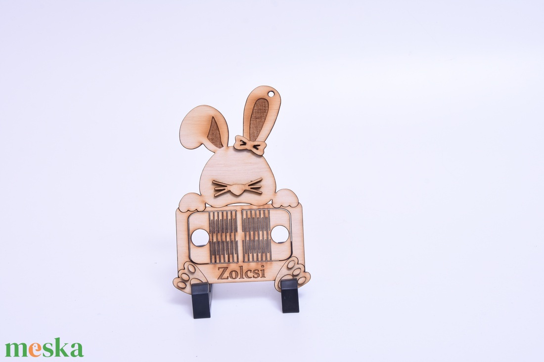 Húsvéti gravírozott pénzátadó nyuszi - ünnepi díszek, dekorációk - húsvéti díszek és dekorációk - húsvéti pénzátadó - Meska.hu