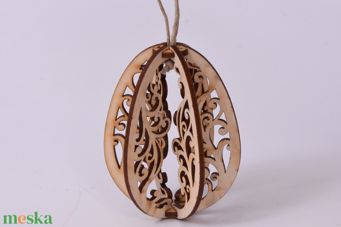 Gravírozott húsvéti 3D tojás - ünnepi díszek, dekorációk - húsvéti díszek és dekorációk - húsvéti tojás, hímestojás - Meska.hu