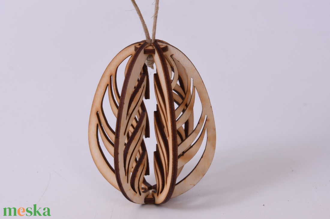 Gravírozott húsvéti 3D tojás - ünnepi díszek, dekorációk - húsvéti díszek és dekorációk - húsvéti tojás, hímestojás - Meska.hu