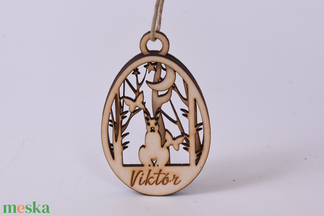 Gravírozott húsvéti tojás névvel - ünnepi díszek, dekorációk - húsvéti díszek és dekorációk - húsvéti tojás, hímestojás - Meska.hu