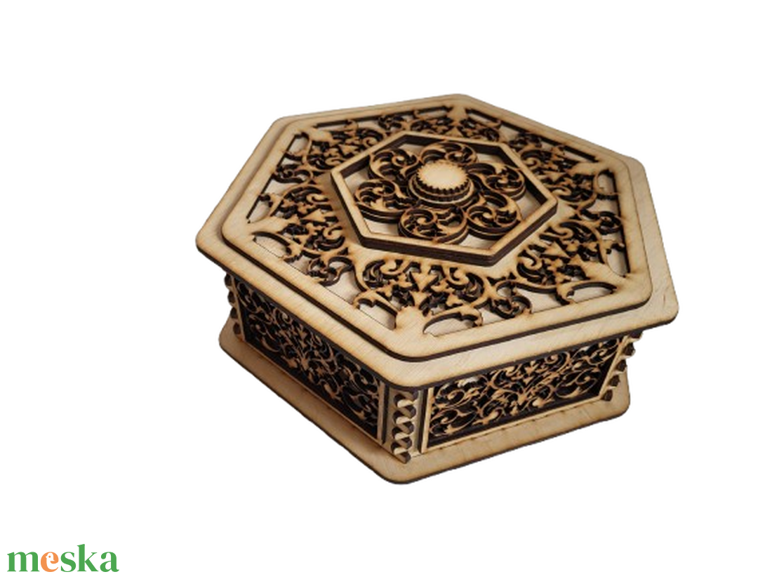 Lézervágott fa doboz - otthon & életmód - dekoráció - asztal és polc dekoráció - díszdoboz - Meska.hu