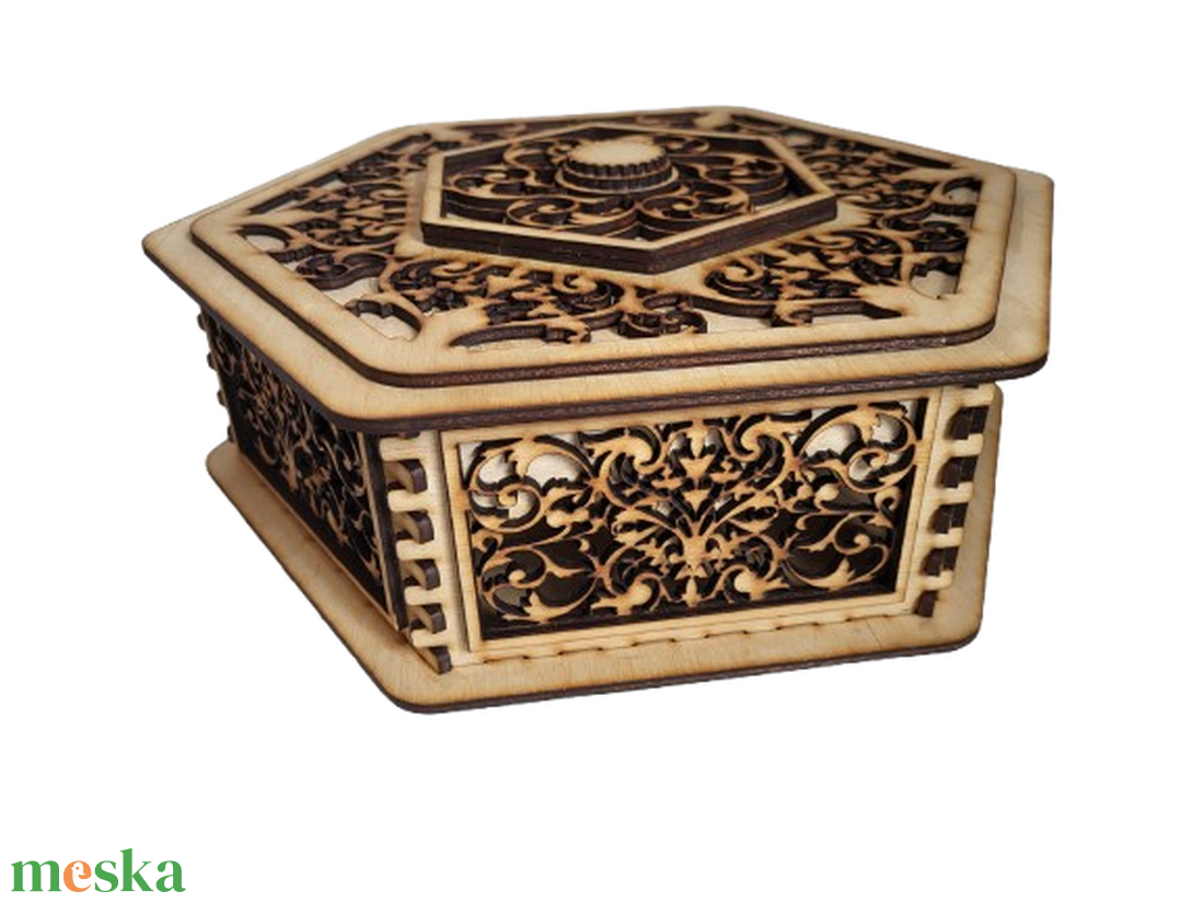 Lézervágott fa doboz - otthon & életmód - dekoráció - asztal és polc dekoráció - díszdoboz - Meska.hu