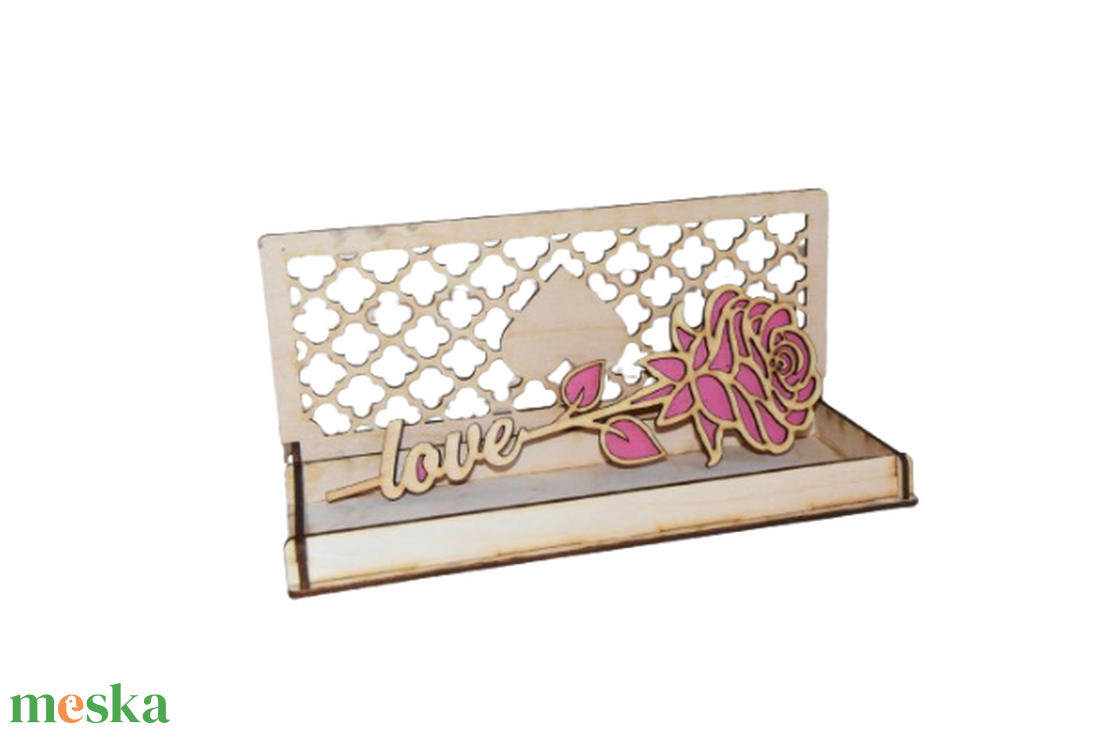 Gravírozott rózsa dobozban - otthon & életmód - dekoráció - asztal és polc dekoráció - díszdoboz - Meska.hu