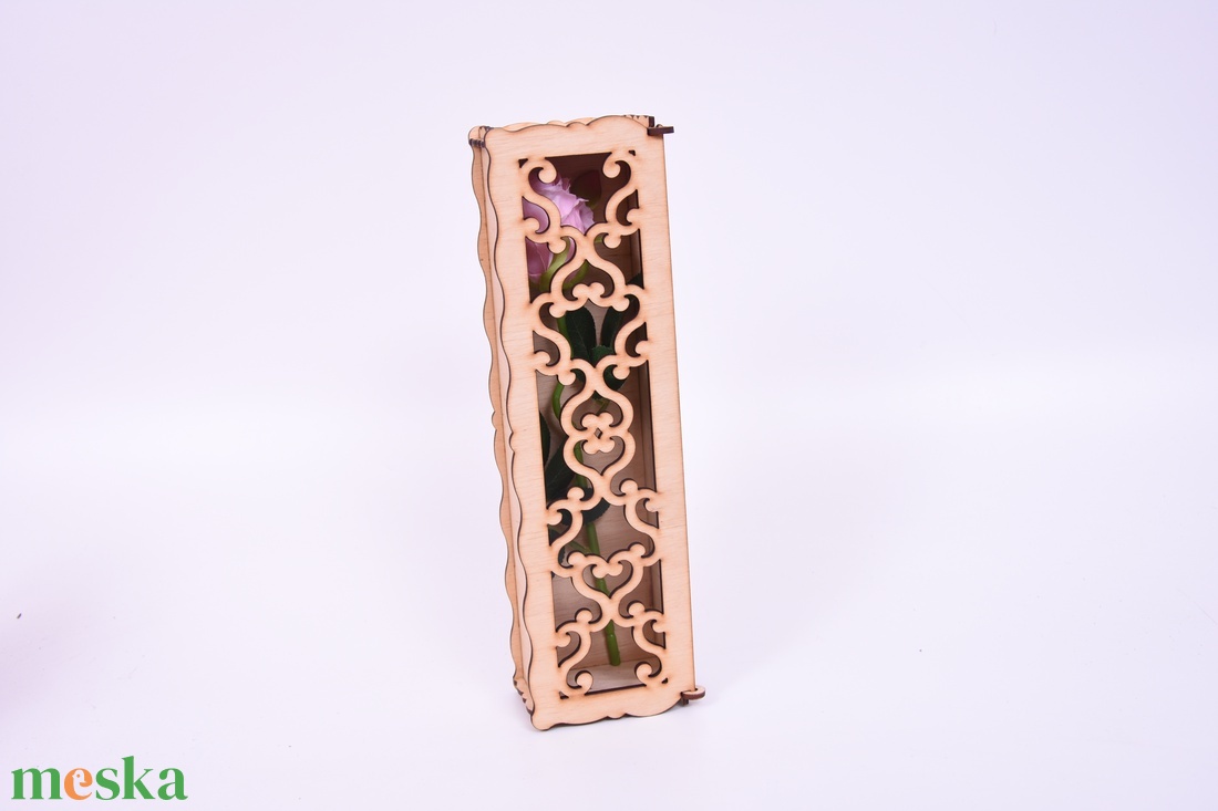 Gravírozott doboz rózsával - otthon & életmód - dekoráció - asztal és polc dekoráció - díszdoboz - Meska.hu