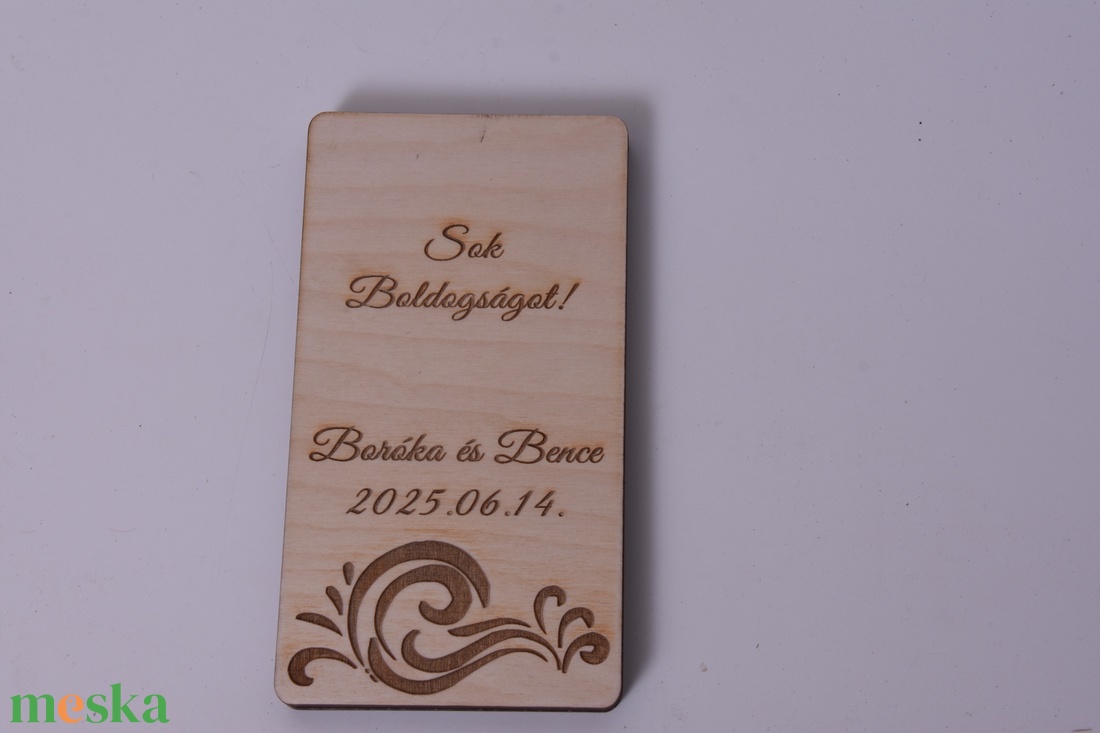 Gravírozott pénzátadó doboz-Esküvőre - esküvő - emlék & ajándék - nászajándék - esküvői pénzátadó doboz - Meska.hu