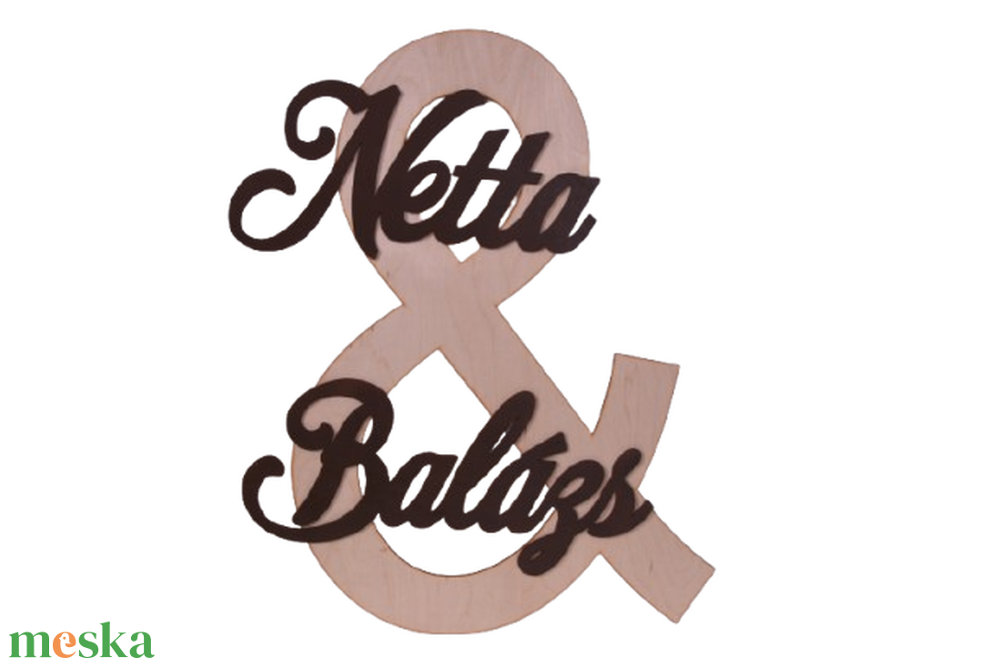 Gravírozott esküvői háttér dekoráció nevekkel - esküvő - dekoráció - helyszíni dekor - Meska.hu