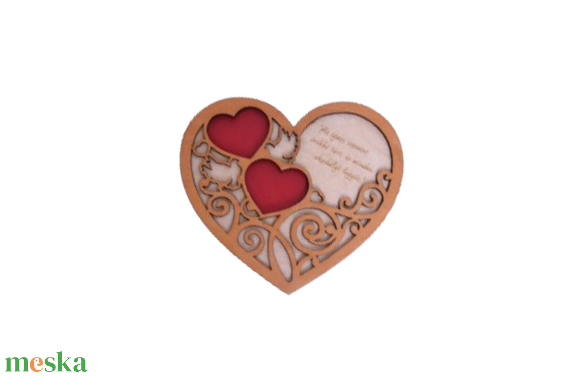 Szív alakú gravírozható gyűrűtartó, többféle - esküvő - kiegészítők - gyűrűtartó & gyűrűpárna - Meska.hu