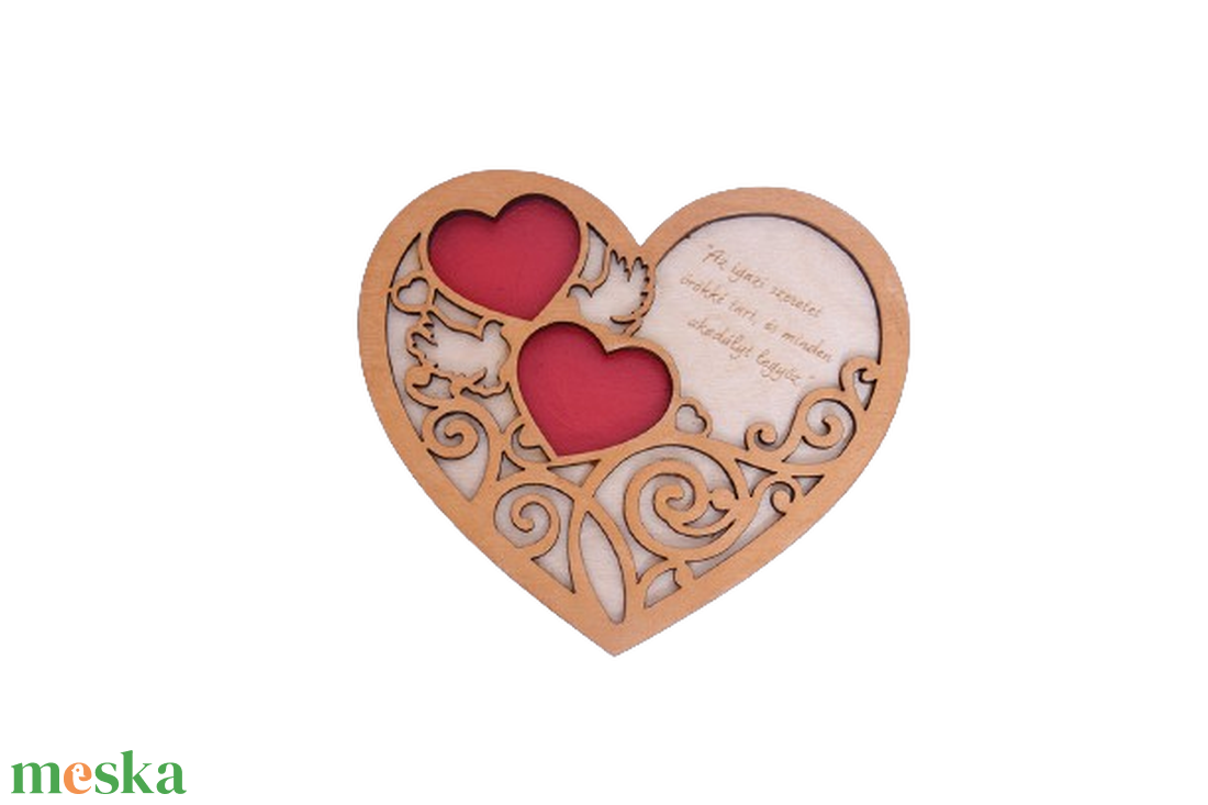 Szív alakú gravírozható gyűrűtartó, többféle - esküvő - kiegészítők - gyűrűtartó & gyűrűpárna - Meska.hu