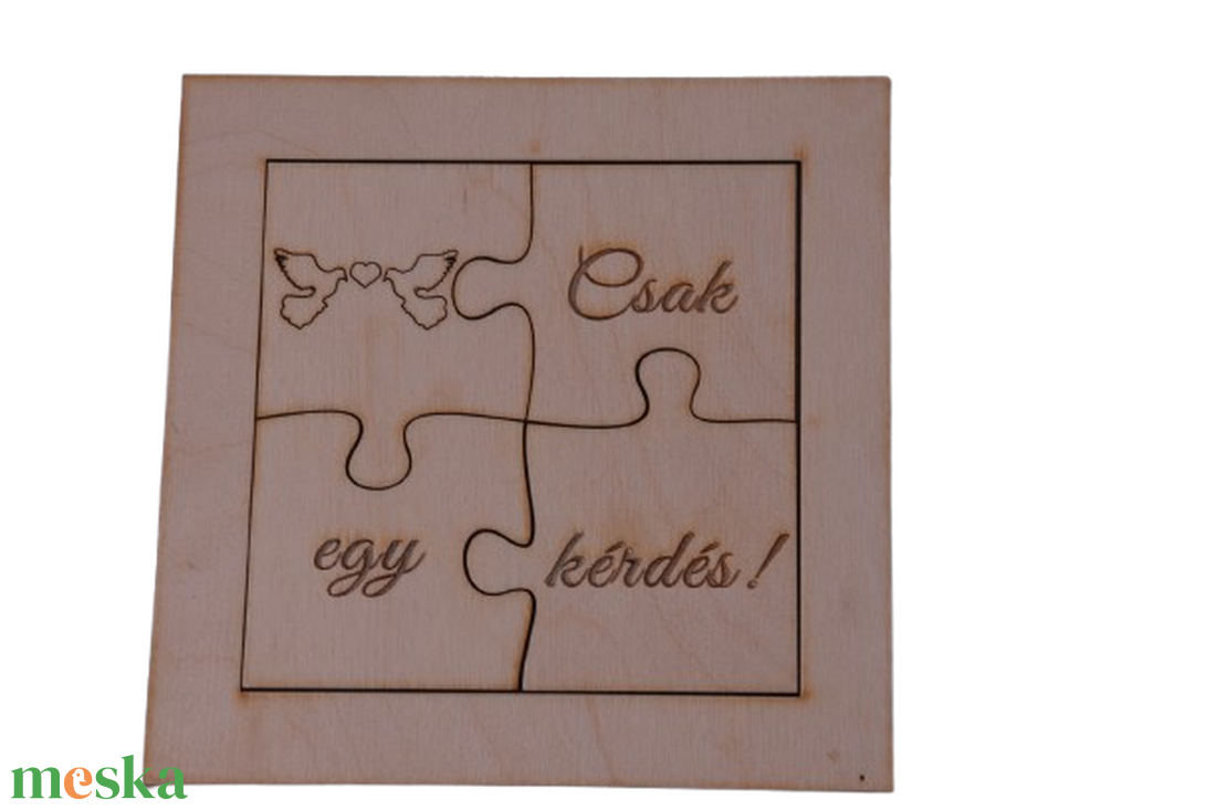 Gravírozott tanu felkérő puzzle - esküvő - meghívó & kártya - tanú felkérő - Meska.hu
