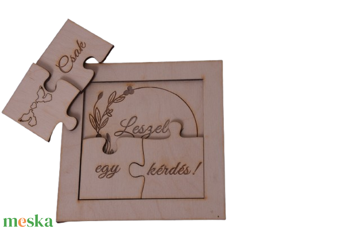 Gravírozott tanu felkérő puzzle - esküvő - meghívó & kártya - tanú felkérő - Meska.hu