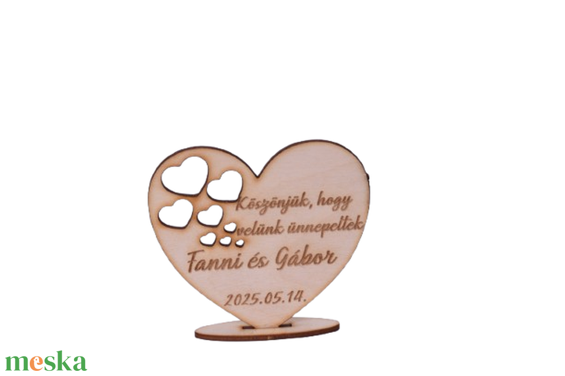 Gravírozott esküvői köszönőajándék � szív - esküvő - emlék & ajándék - köszönőajándék - Meska.hu