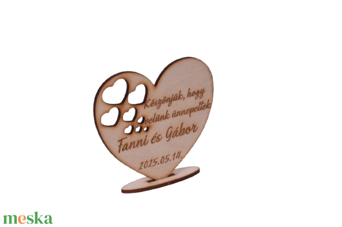 Gravírozott esküvői köszönőajándék � szív - esküvő - emlék & ajándék - köszönőajándék - Meska.hu