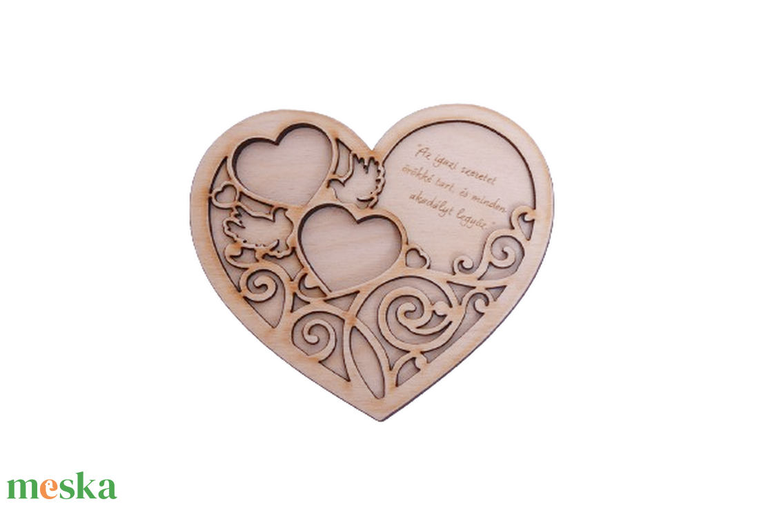 Gravírozott esküvői gyűrűtartó - esküvő - kiegészítők - gyűrűtartó & gyűrűpárna - Meska.hu