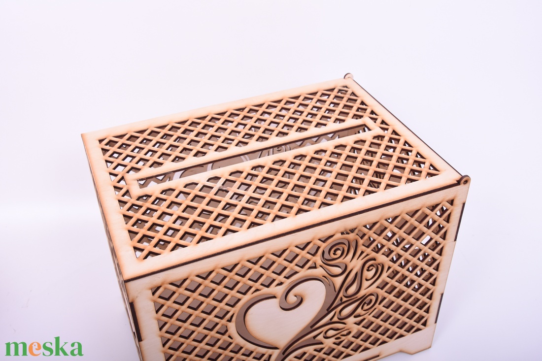 Gravírozott esküvői pénzgyűjtő doboz - esküvő - emlék & ajándék - nászajándék - nászajándék gyűjtők - Meska.hu