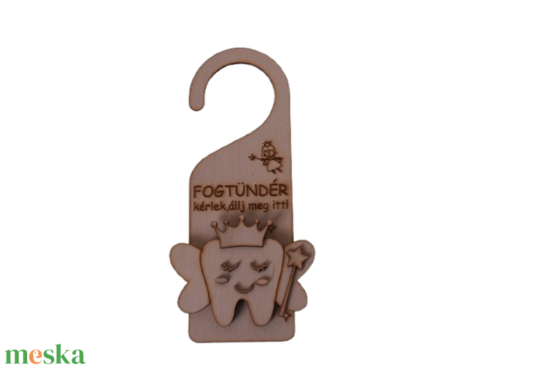 Gravírozott fogtündér kilincstábla - otthon & életmód - dekoráció - ajtó- és ablak dekoráció - ajtókilincs tábla - Meska.hu