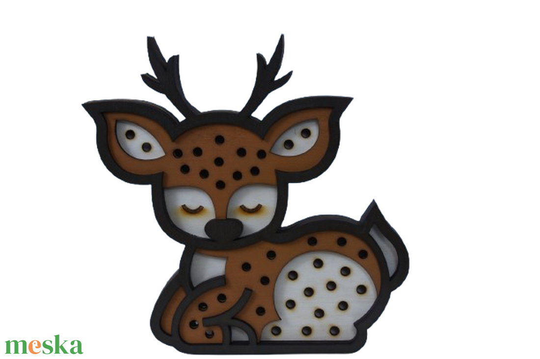  Gravírozott gyerek lámpa � Őzike - baba - mama - babaszoba dekoráció - éjszakai fény - Meska.hu