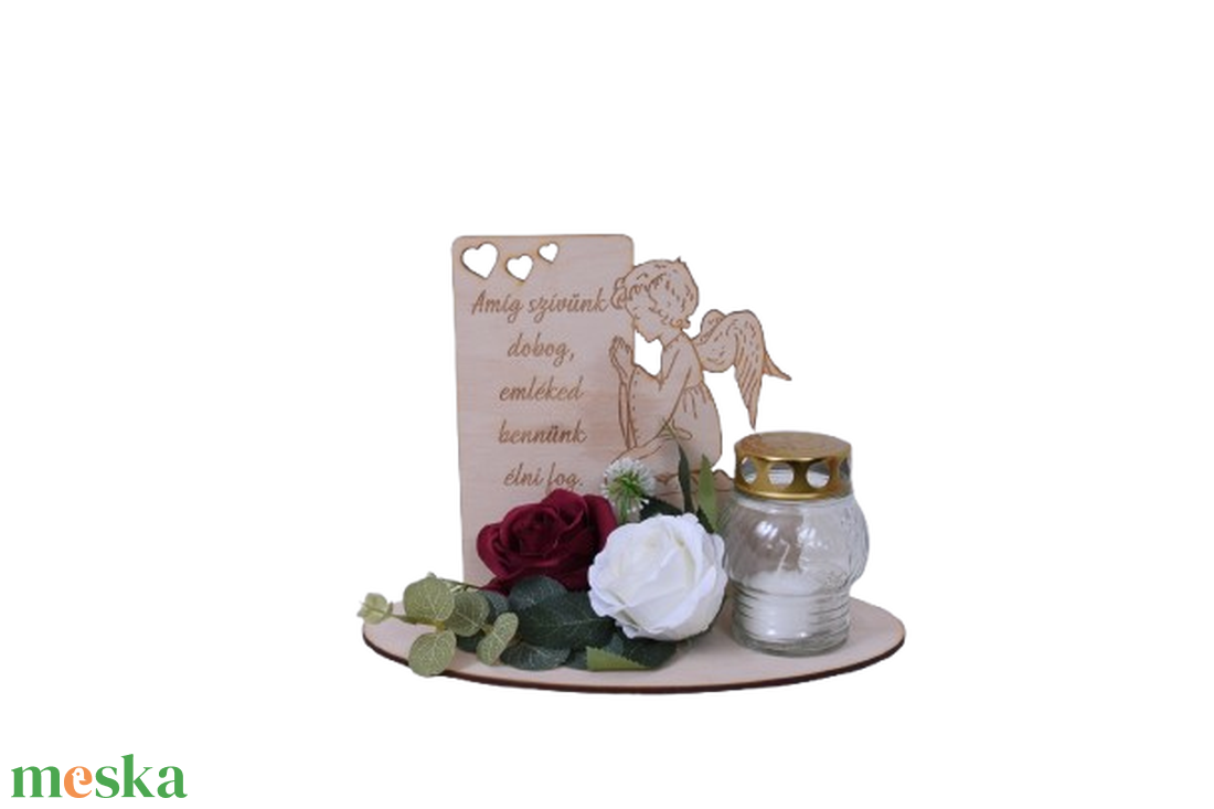 Gravírozott sírdísz � angyal - otthon & életmód - vallás - temetkezési tárgy - sírdísz, kegyeleti dísz - Meska.hu