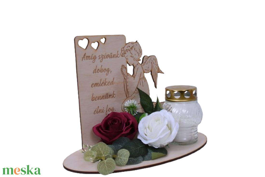 Gravírozott sírdísz � angyal - otthon & életmód - vallás - temetkezési tárgy - sírdísz, kegyeleti dísz - Meska.hu