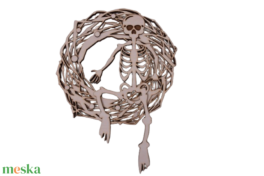 Gravírozott Halloween ajtódísz, kopogtató - otthon & életmód - dekoráció - halloween - halloweeni ajtódíszek és ablakdíszek - Meska.hu