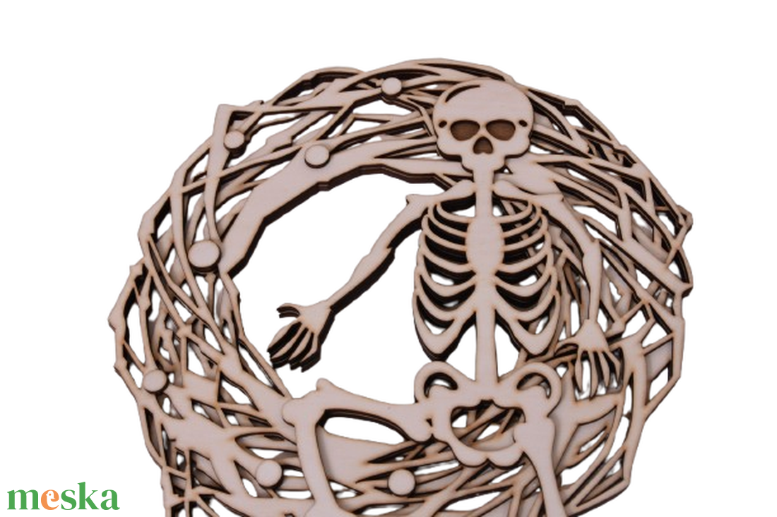 Gravírozott Halloween ajtódísz, kopogtató - otthon & életmód - dekoráció - halloween - halloweeni ajtódíszek és ablakdíszek - Meska.hu