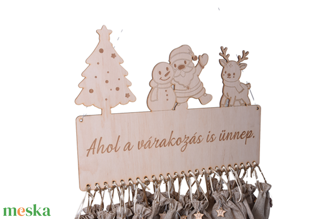 Adventi naptár � egyedi névvel felirattal - karácsony - adventi díszek - adventi naptár - Meska.hu