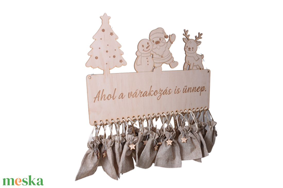 Adventi naptár � egyedi névvel felirattal - karácsony - adventi díszek - adventi naptár - Meska.hu