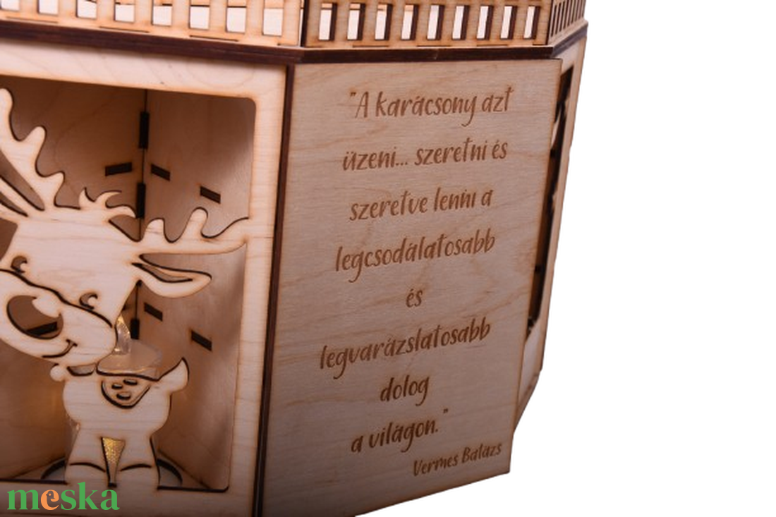 Gravírozott Adventi kalendárium � szánkós - karácsony - adventi díszek - adventi naptár - Meska.hu