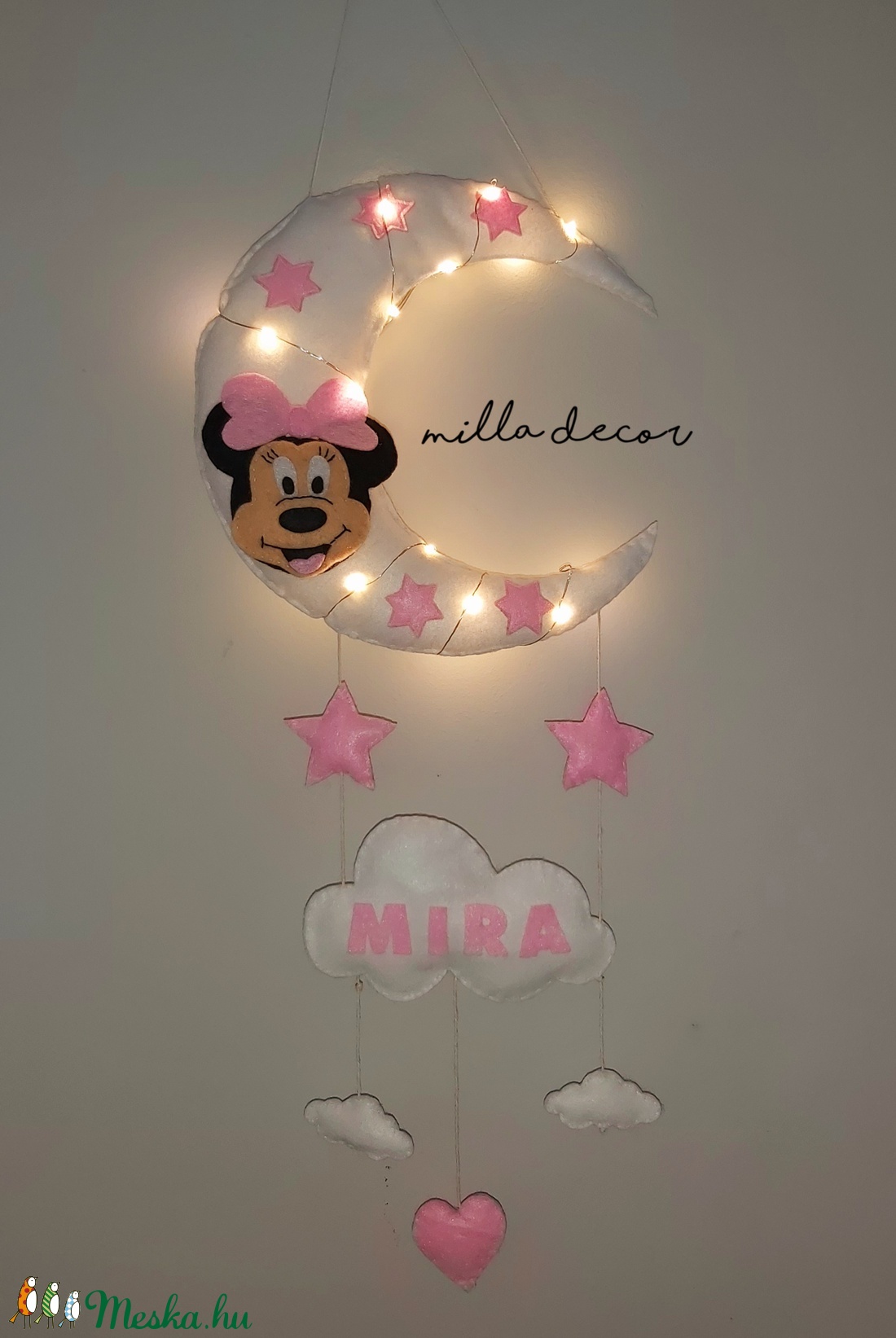 Éjjeli fény babaszoba/ gyerekszoba dekoráció ajtóra vagy falra akasztható névvel és led fénnyel (Minnie és Mickey) - otthon & életmód - lámpa - hangulatlámpa - Meska.hu Éjjeli fény babaszoba/ gyerekszoba dekoráció ajtóra vagy falra akasztható névvel és led fénnyel (Minnie és Mickey) - otthon & életmód - lámpa - hangulatlámpa - Meska.hu