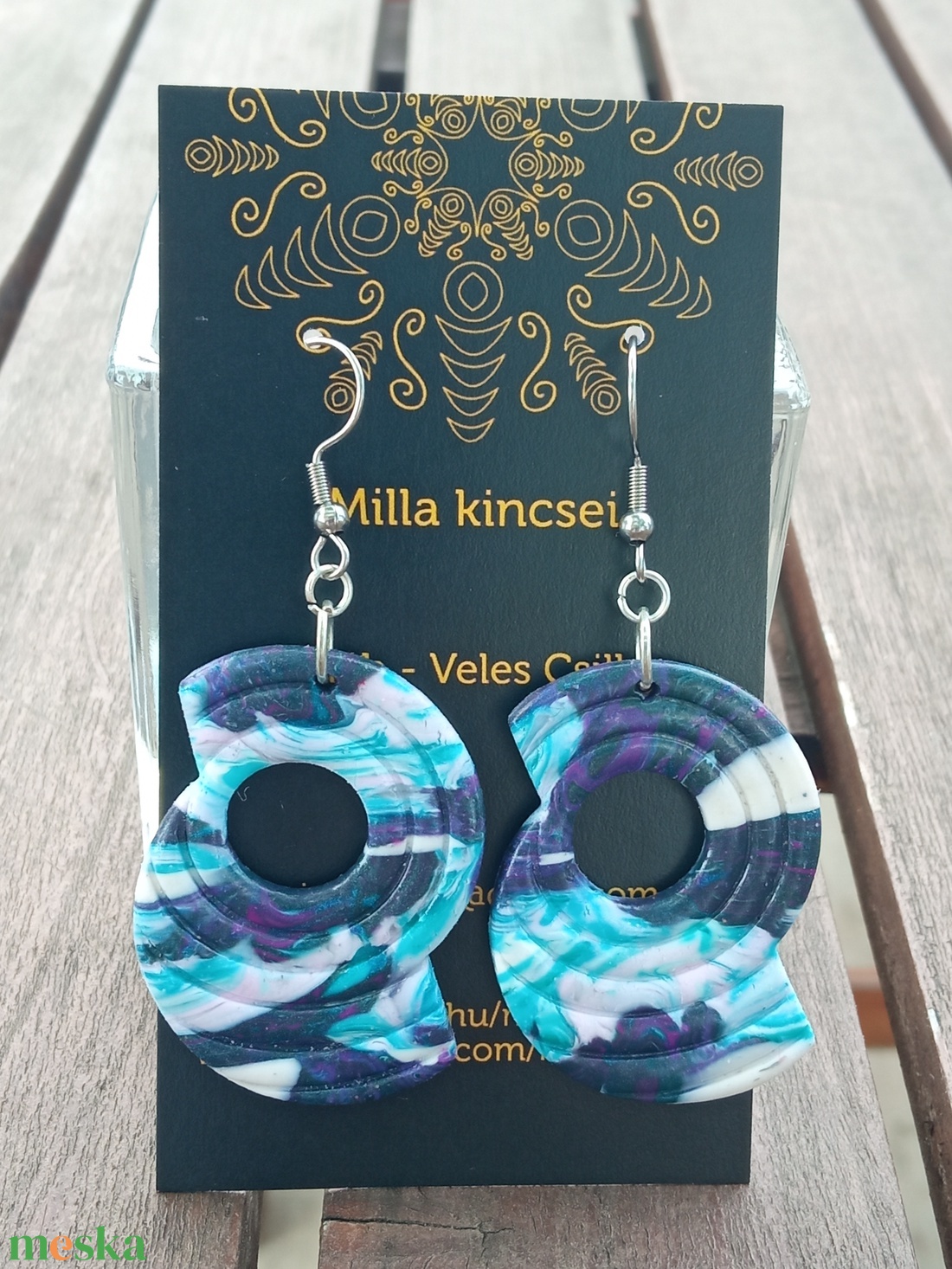 Tarkabara fülbevaló   - ékszer - fülbevaló - lógó fülbevaló - Meska.hu