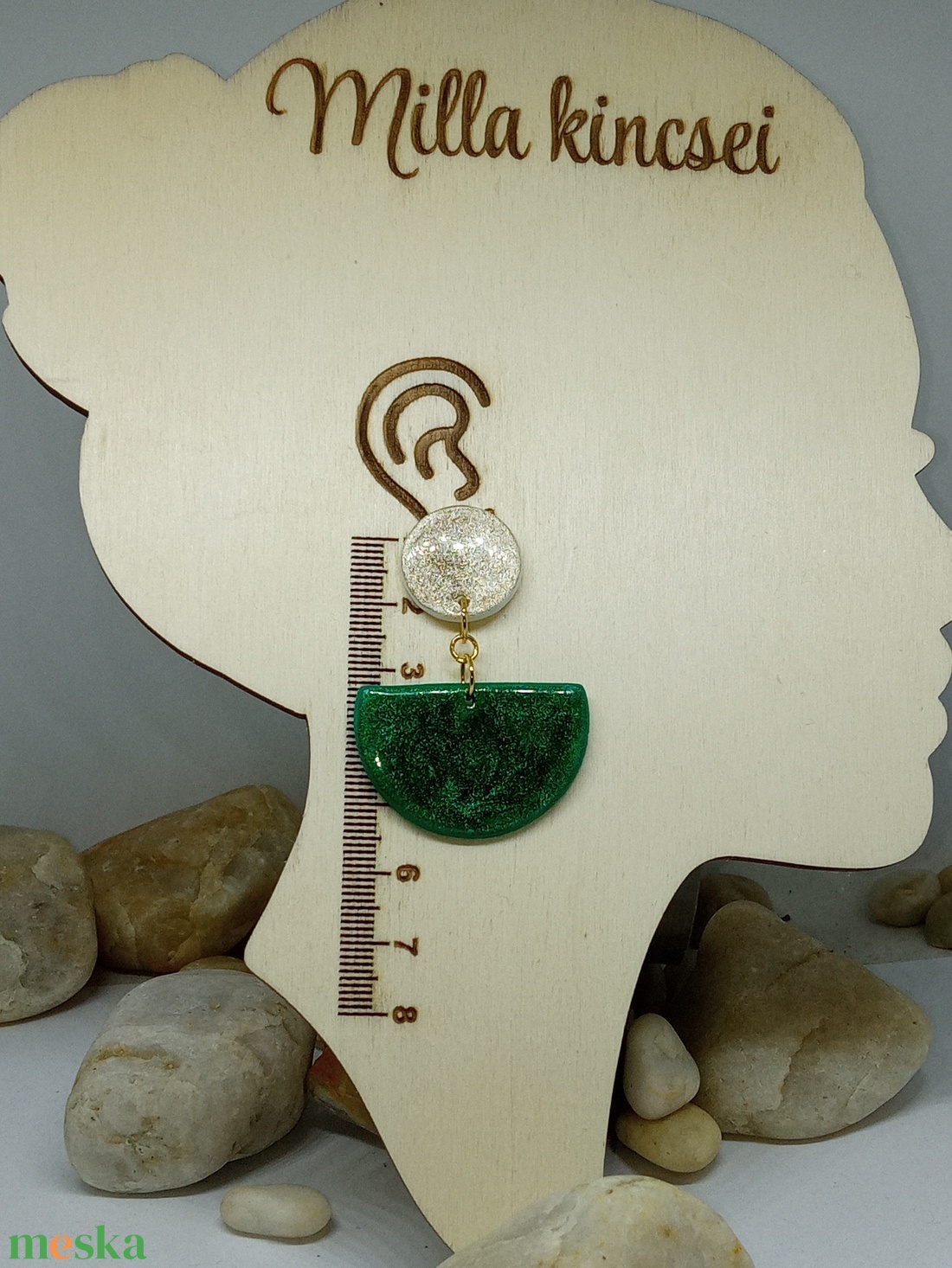 Rubin Holdfény - ékszer - fülbevaló - lógó fülbevaló - Meska.hu