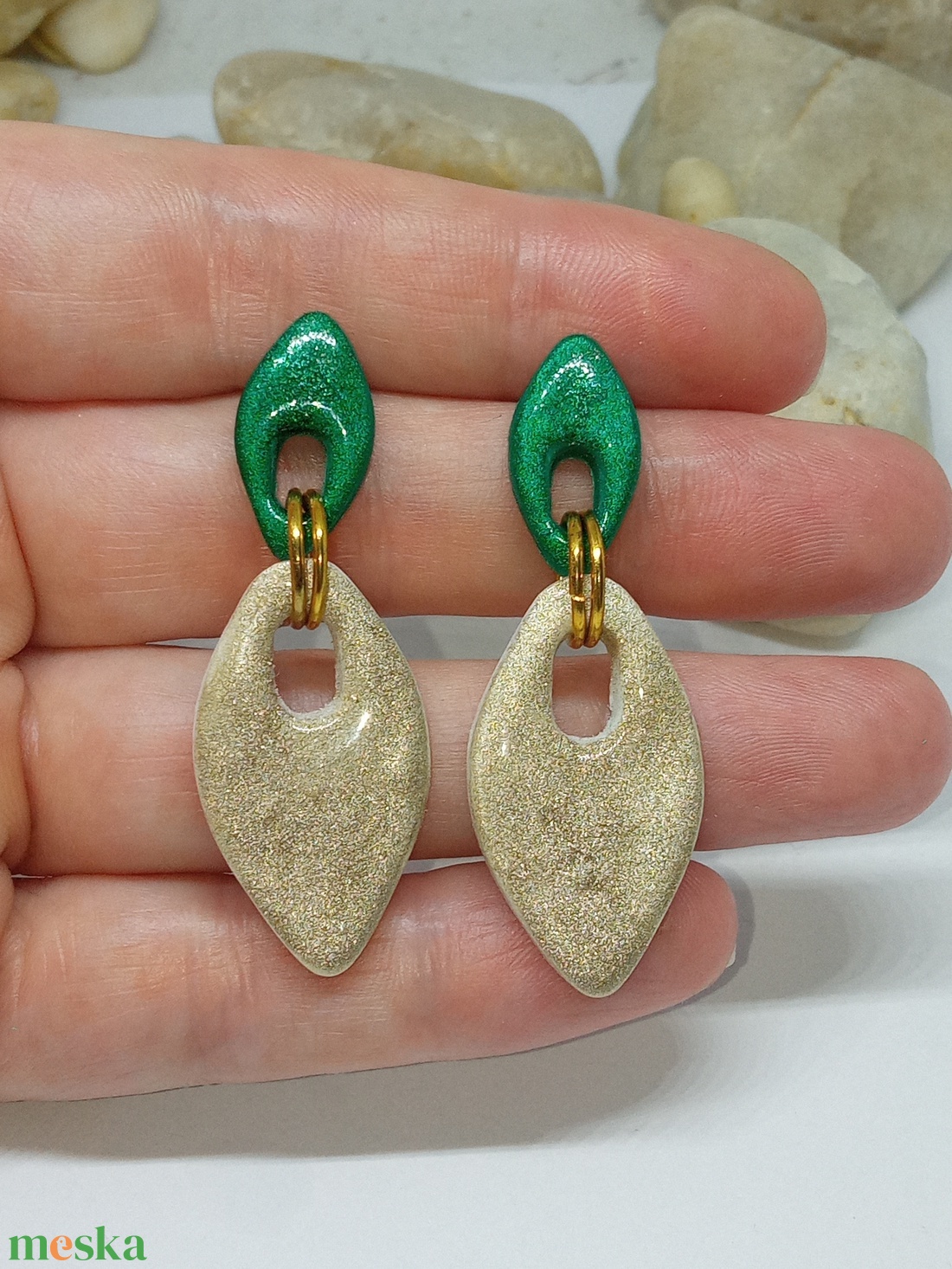 Aranyfüzér - ékszer - fülbevaló - lógó fülbevaló - Meska.hu