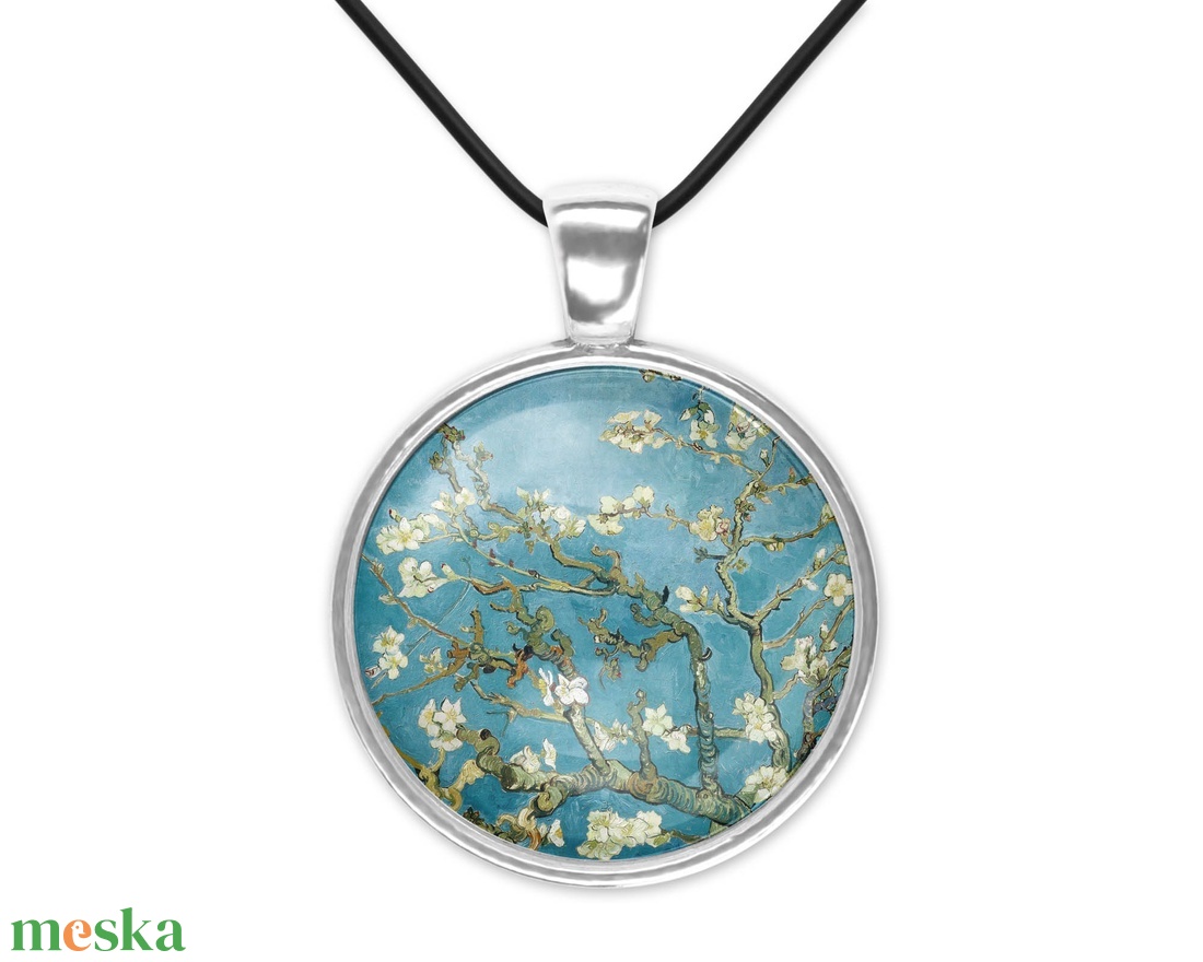Kék üveglencsés medál Van Gogh-képpel - ékszer - nyaklánc - medálos nyaklánc - Meska.hu Kék üveglencsés medál Van Gogh-képpel - ékszer - nyaklánc - medálos nyaklánc - Meska.hu