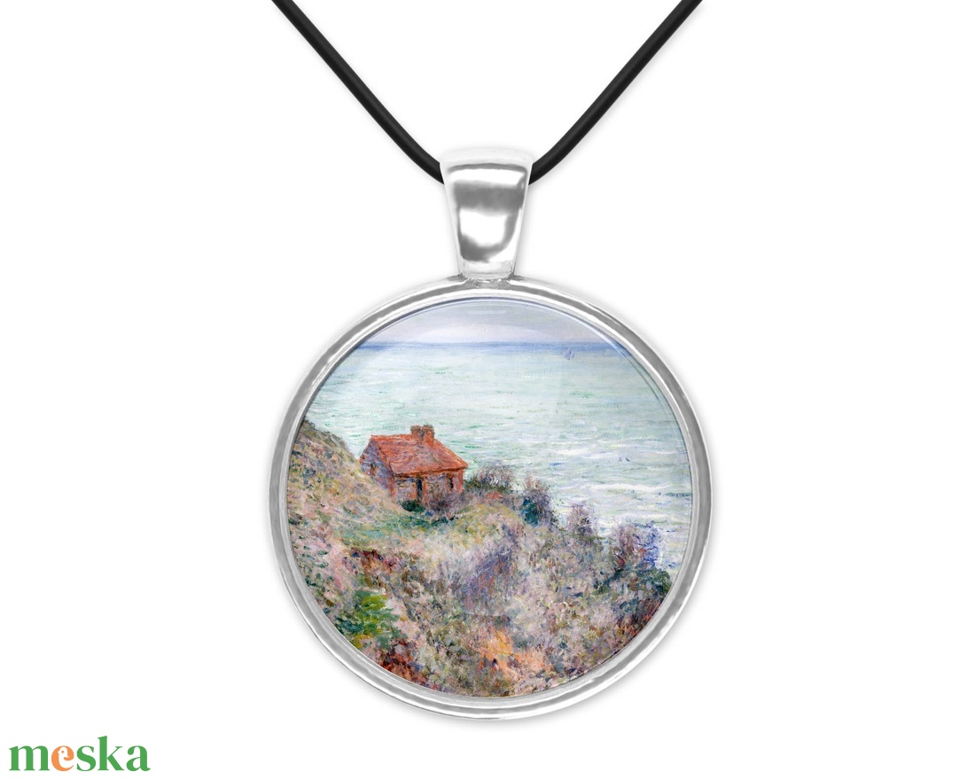 Üveglencsés medál Monet-tájképpel - ékszer - nyaklánc - medál - Meska.hu Üveglencsés medál Monet-tájképpel - ékszer - nyaklánc - medál - Meska.hu
