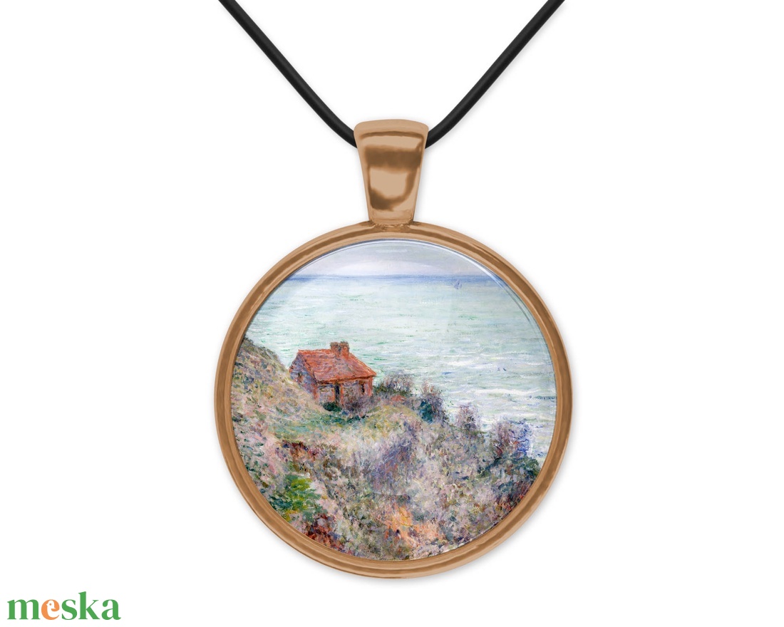 Üveglencsés medál Monet-tájképpel - ékszer - nyaklánc - medál - Meska.hu Üveglencsés medál Monet-tájképpel - ékszer - nyaklánc - medál - Meska.hu