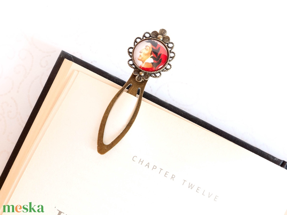 Dante üveglencsés könyvjelző - könyv & zene - könyvjelző - Meska.hu