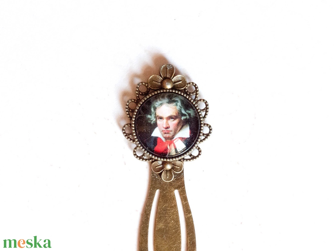 Beethoven üveglencsés könyvjelző / kottacsipesz - könyv & zene - könyvjelző - Meska.hu