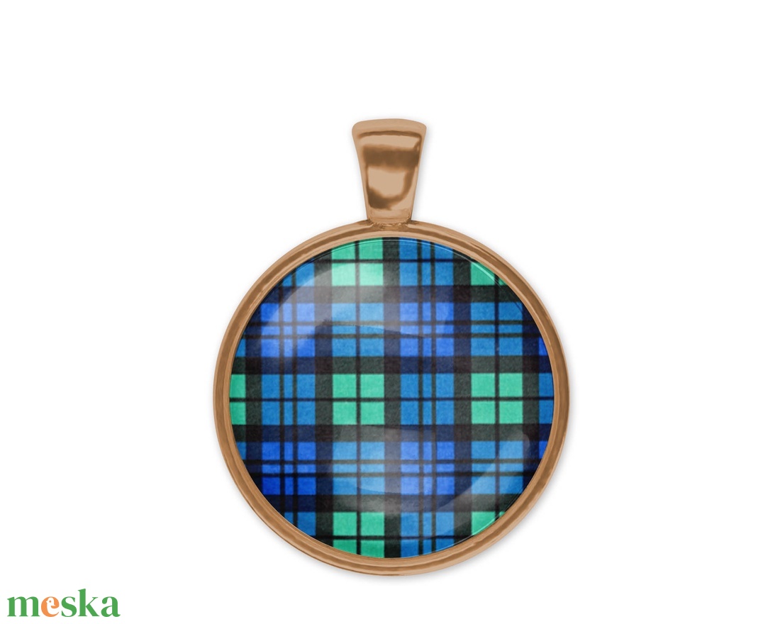 Kék-zöld skót kockás (tartan) üveglencsés medál - ékszer - nyaklánc - medál - Meska.hu Kék-zöld skót kockás (tartan) üveglencsés medál - ékszer - nyaklánc - medál - Meska.hu