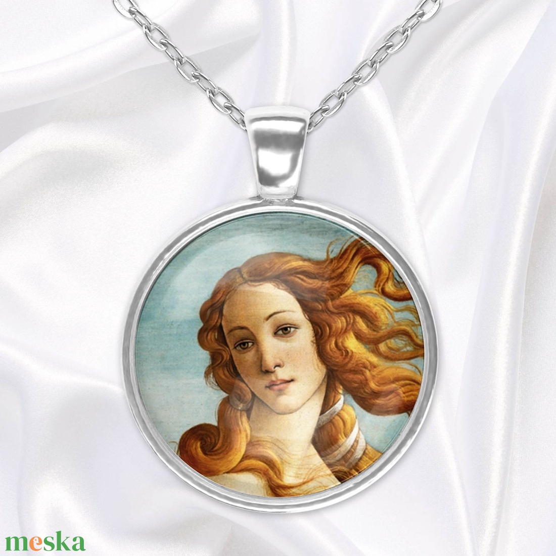 Üveglencsés medál Botticelli Vénuszával - ékszer - nyaklánc - medál - Meska.hu Üveglencsés medál Botticelli Vénuszával - ékszer - nyaklánc - medál - Meska.hu