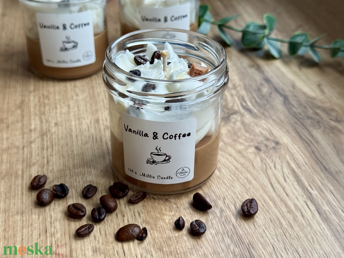 Vanilla and Coffee - kézműves szójagyertya - otthon & életmód - gyertya, illat, aroma - gyertya - Meska.hu