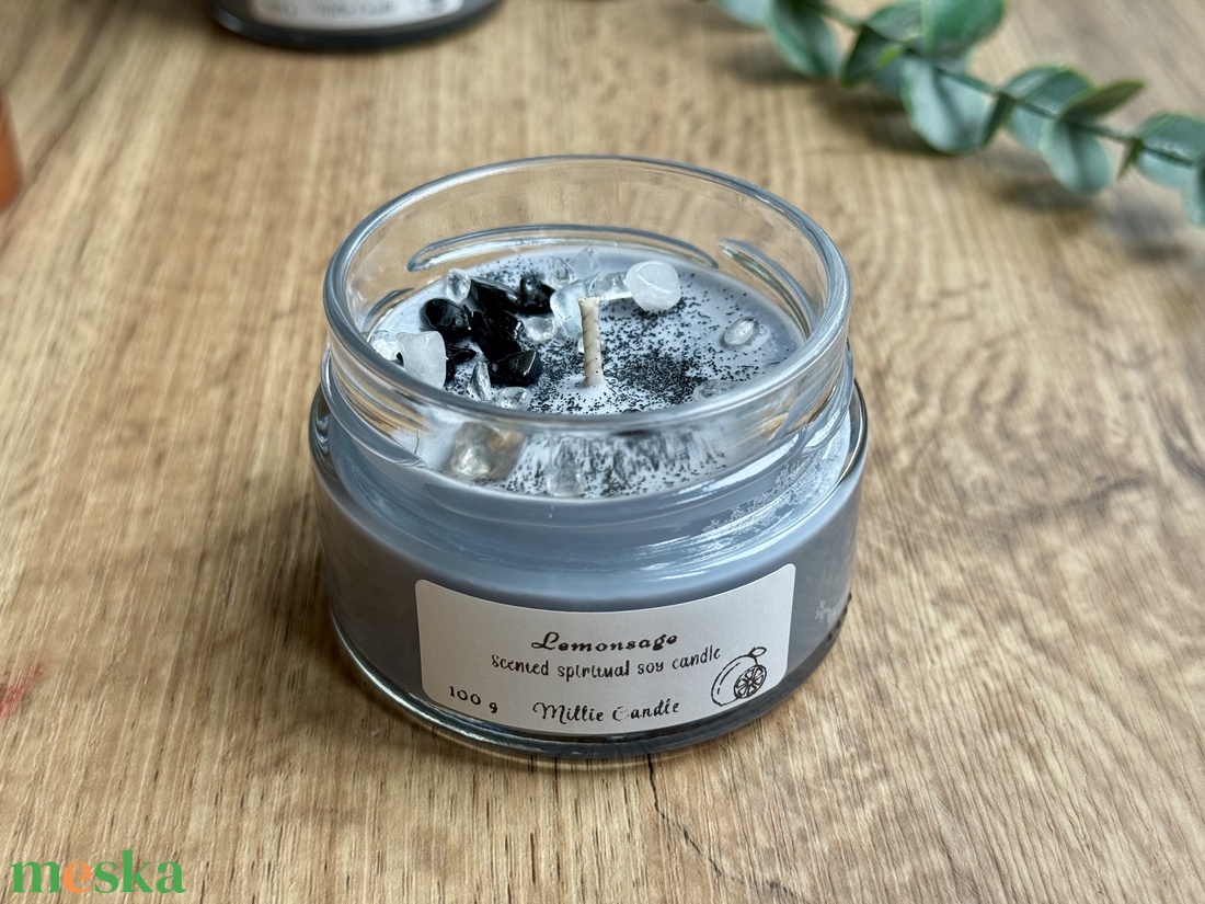 Lemonsage - kézműves szójagyertya - otthon & életmód - gyertya, illat, aroma - gyertya - Meska.hu