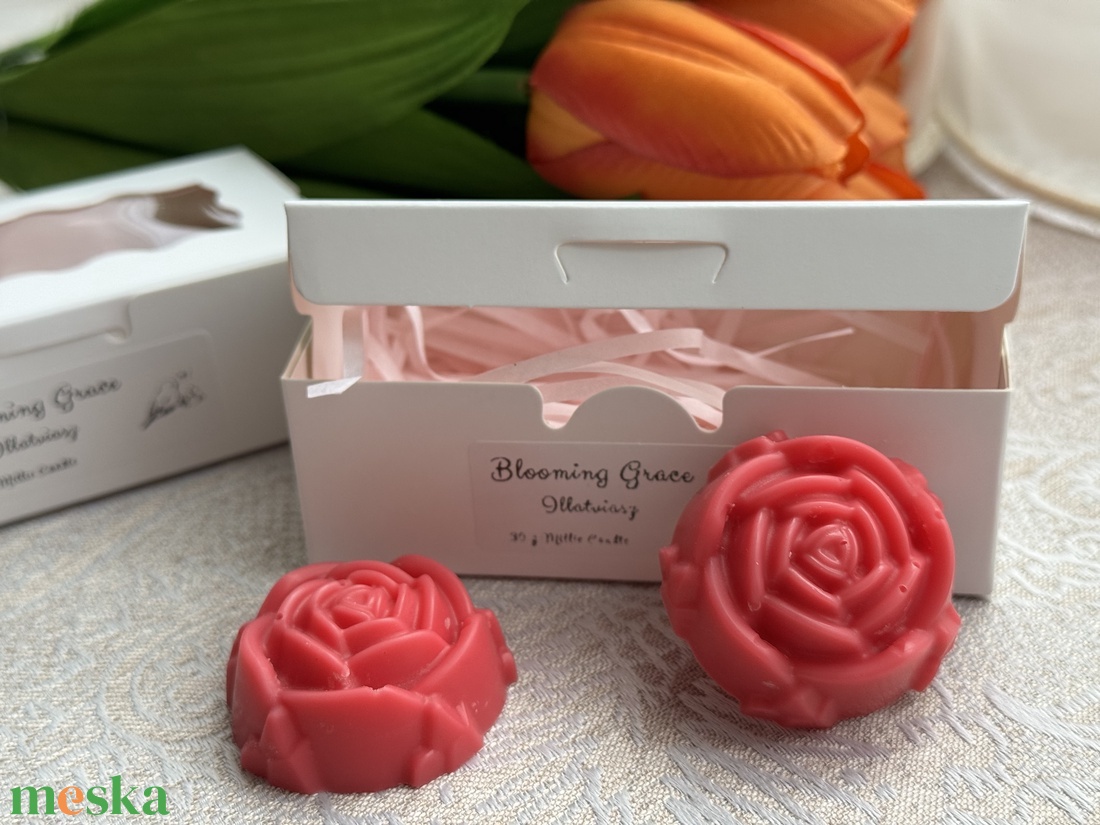 Blooming Grace kézműves illatviasz - díszdobozban - otthon & életmód - gyertya, illat, aroma - illatviasz - Meska.hu