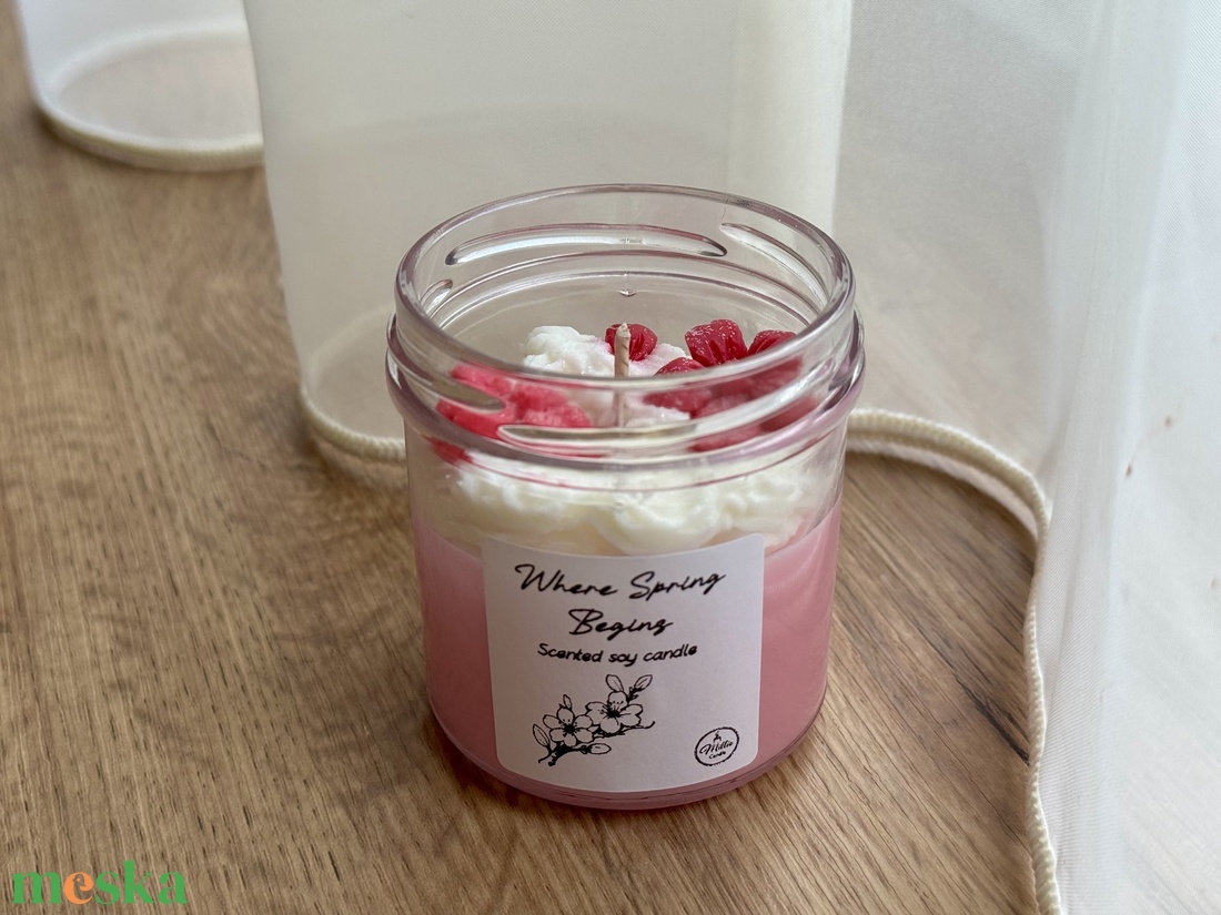 Where Spring Begins � kézműves szójaviasz illatgyertya - otthon & életmód - gyertya, illat, aroma - gyertya - Meska.hu