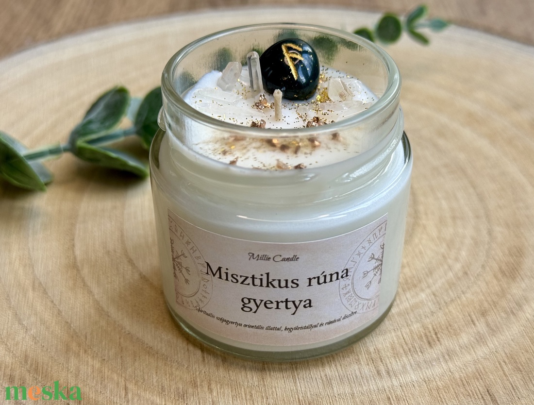 Misztikus rúna gyertya - otthon & életmód - gyertya, illat, aroma - gyertya - Meska.hu