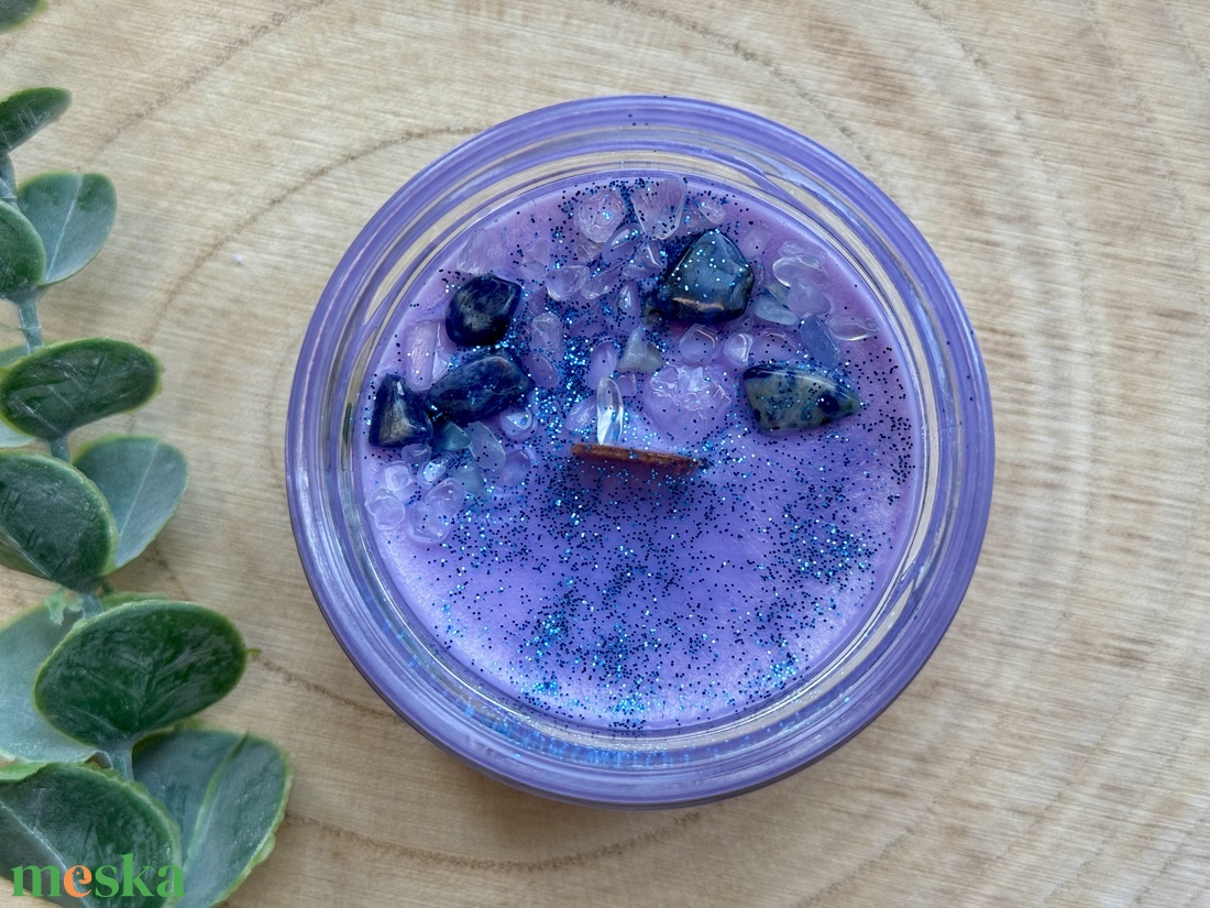 Stay Calm ásványgyertya - otthon & életmód - gyertya, illat, aroma - gyertya - Meska.hu