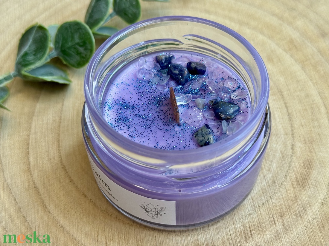 Stay Calm ásványgyertya - otthon & életmód - gyertya, illat, aroma - gyertya - Meska.hu